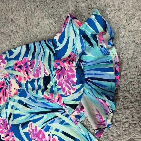 Lilly Pulitzer Dress Womens Mini Lula Peacock Bright Tropical Resortwear Vaca - Picture 4 of 5